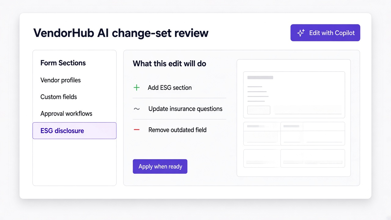 Preview exactly what the form edit will change