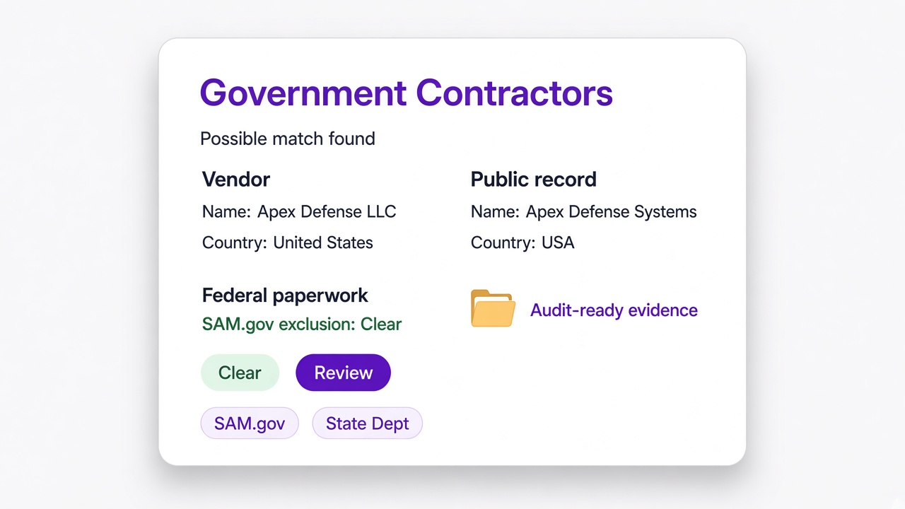 Government contractor onboarding with federal paperwork