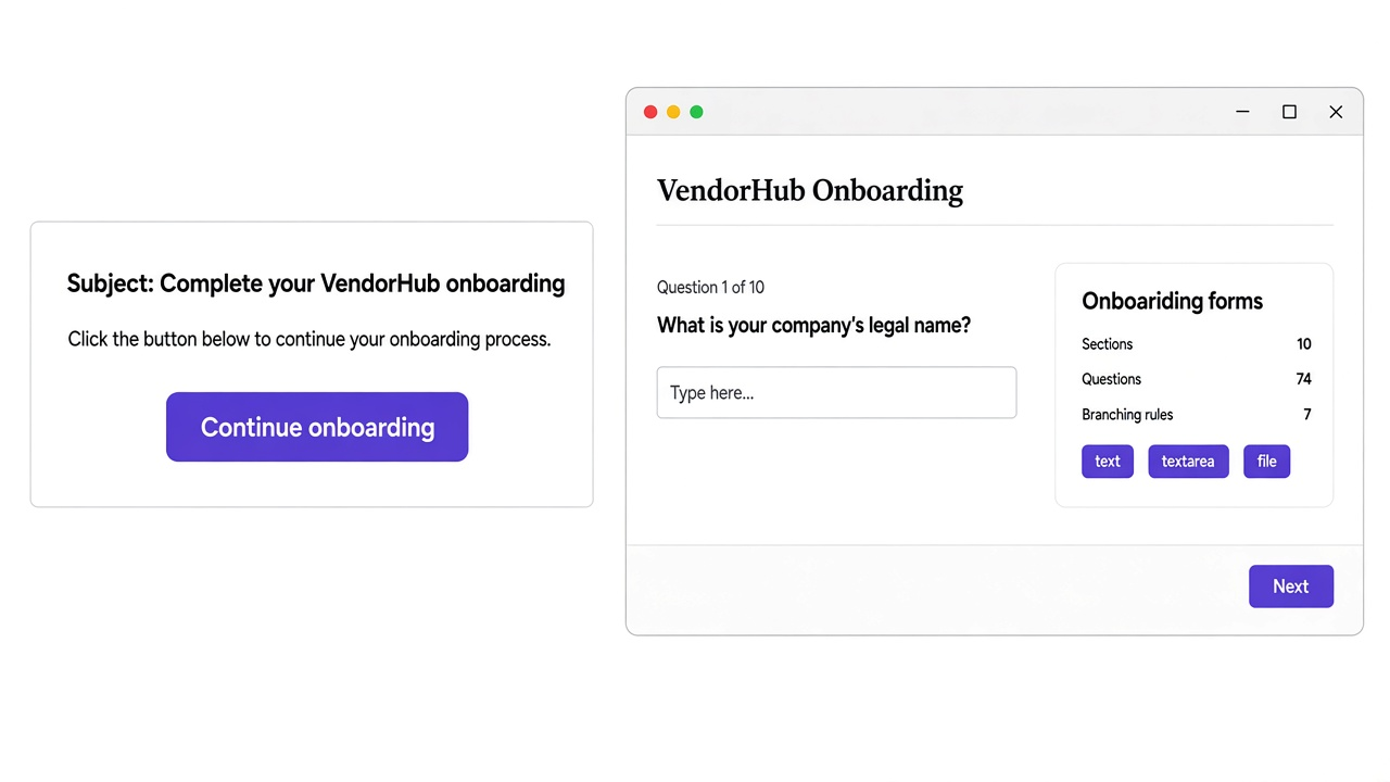 Vendor portal from invitation to submission