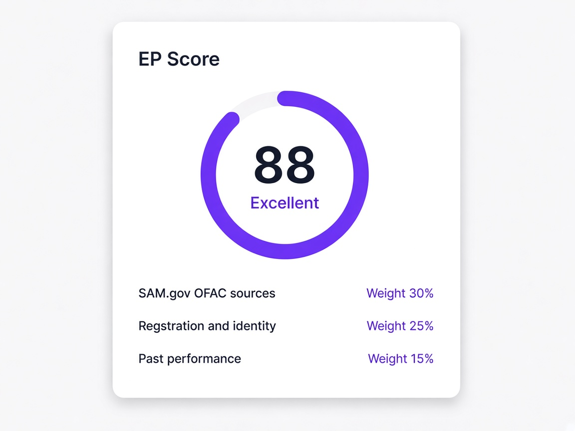 EP Score category opens to public record sources and weights