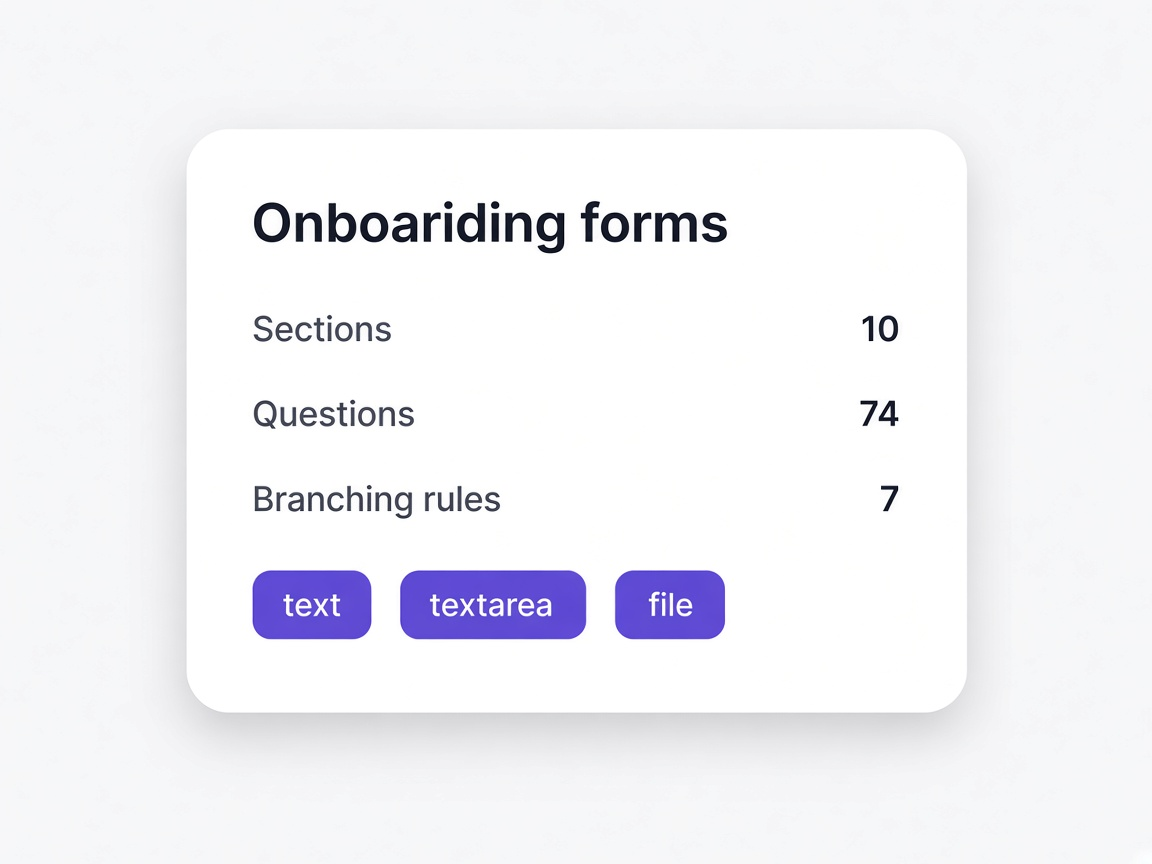 Onboarding forms overview