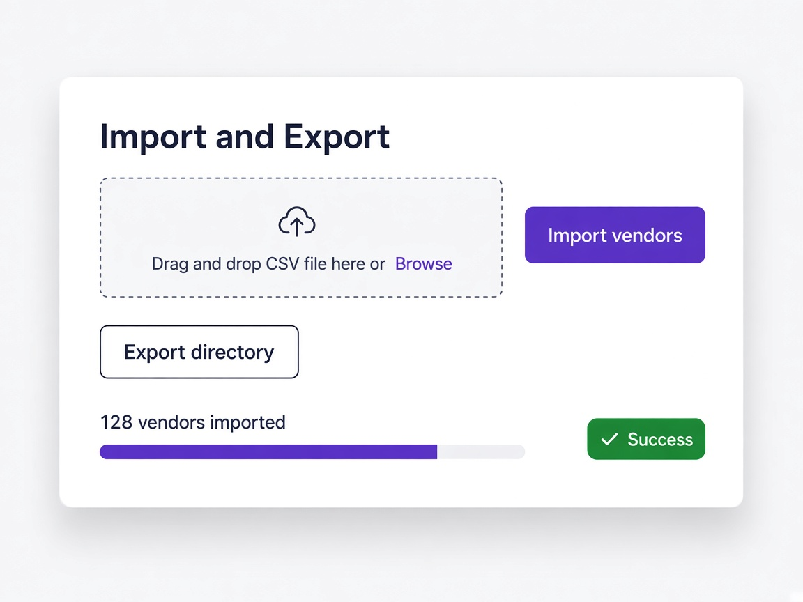 Export qualified supplier records with scores and documents